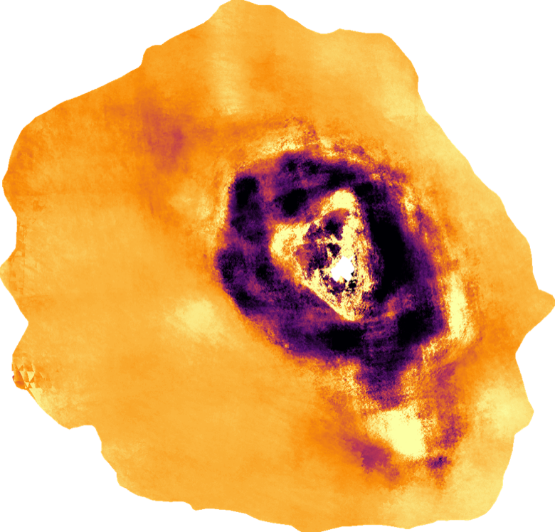Thermal orthomosaic of the island