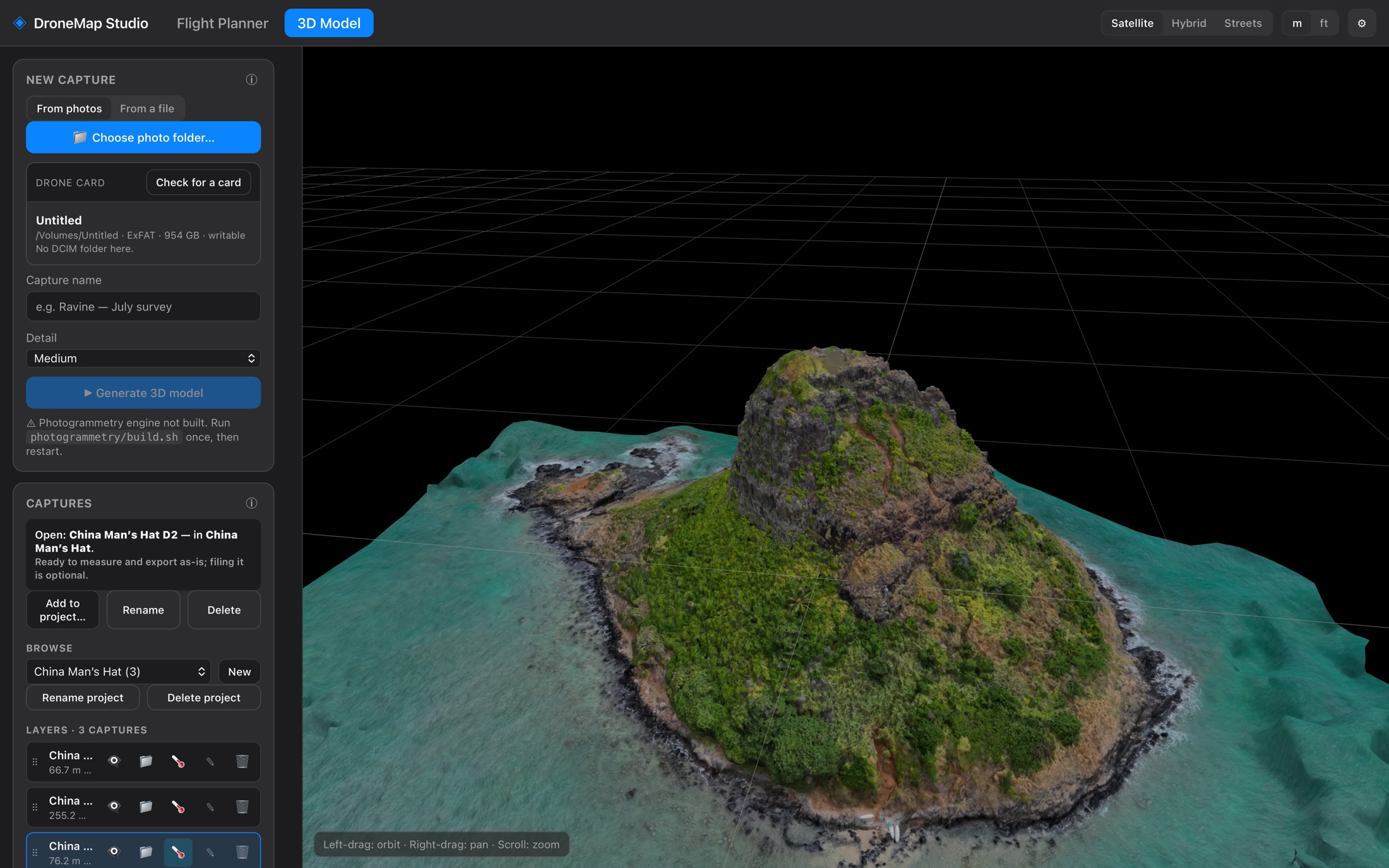Textured 3D reconstruction of Mokoliʻi island in the model viewer
